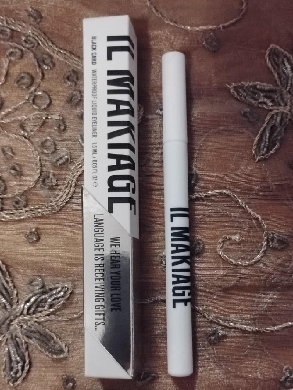 Il Makiage Waterproof Liquid Eyeliner .05 Fl Oz Black Card NIB